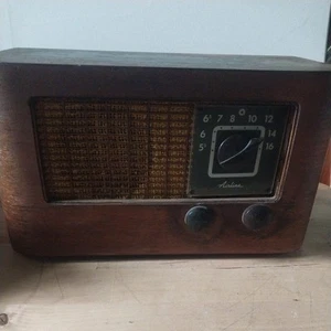 Vintage 1946 Wards Airline Wooden Electric Tube Radio -64WG-1801 Works - Bild 1 von 8
