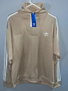 Neu mit Etikett Adidas Trichterausschnitt TT Track Top 1/4 Reißverschluss Jacke magisch beige UVP $ 80 Herren M - Bild 1 von 9