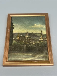 VTG Mini Copper Frame Art Print Canvas Florence Italy Garden Louvers France READ - Picture 1 of 9