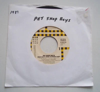 PET SHOP BOYS What Have I Done To Deserve This? / New Life 45 RPM 7" Record 1987 - Image 1 of 4