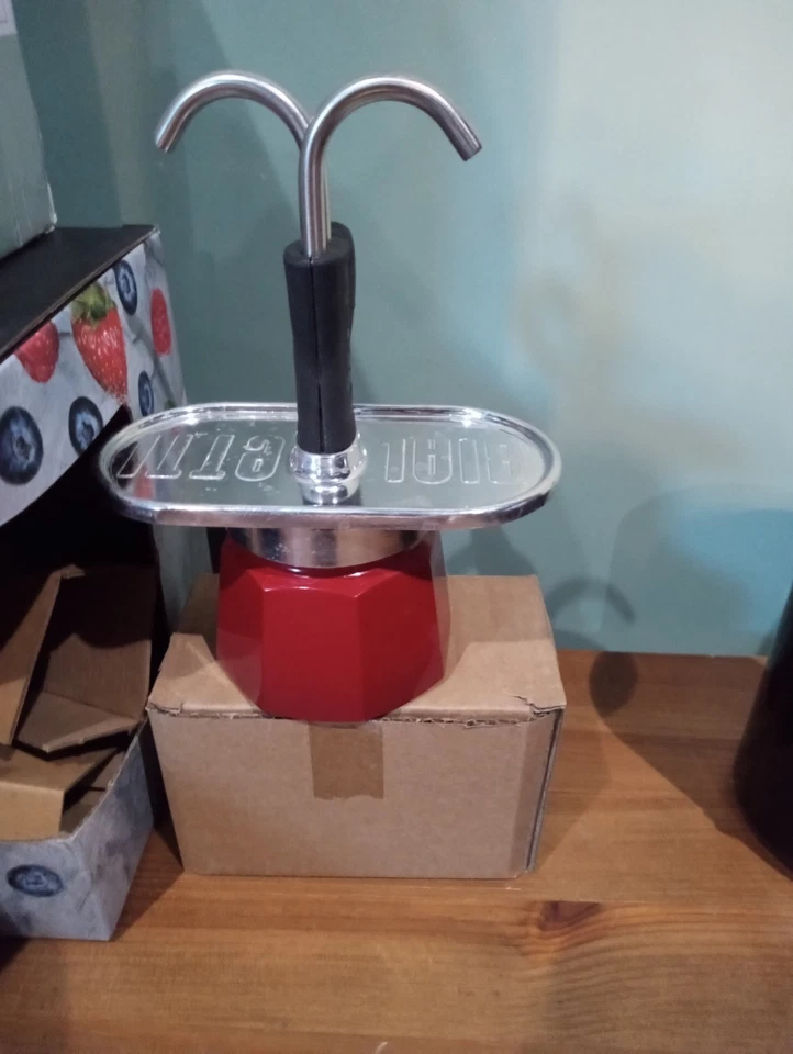 Bialetti - Mini Express Magritte: Moka Set includes Coffee Maker 2-Cup 2, Red  - Image 1 of 4