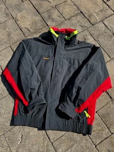 Vintage Columbia Bugaboo Jacket Men's Large Black Red Yellow Full Zip 90's Y2K - Picture 1 of 4