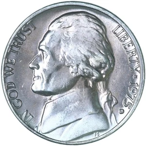 1975 D Jefferson Nickel BU US Coin Toned See Pics C042 - Picture 1 of 3
