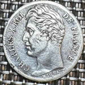 VERY NICE SILVER CHARLES X 1828W 50 CENT COIN (1314) WANTED - Picture 1 of 2