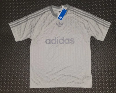 NUEVA CAMISETA PARA HOMBRE ADIDAS ORIGINALES TRÉBOL POLI ~TALLA 2XL #JW3730 GRIS ¡RARA! Foto 1 de 2