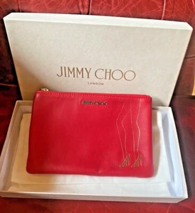 Bolso de Bolso Bolso de Diseño de Piernas y Zapatos de Cuero Rojo Jimmy Choo - Imagen 1 de 8