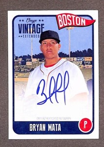2020 Onyx Vintage Extended Blue Ink Auto #EABM Bryan Mata /275
