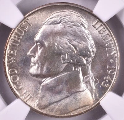 1943-S Jefferson Nickel - NGC MS68 Extremely Sharp Steps Looks Full  - Image 1 of 4