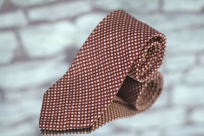 Corbata de lujo tejida geométrica dorada borgoña Joseph Abboud para hombre Foto 1 de 4