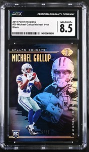 2018 Panini Illusions~M.Gallup/M. Irvin~''Black''~#16/25~CSG 8.5~Dallas Cowboys