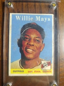 1958 TOPPS #5 WILLIE MAYS VINTAGE BASEBALL CARD VG CONDITION GIANTS HOF