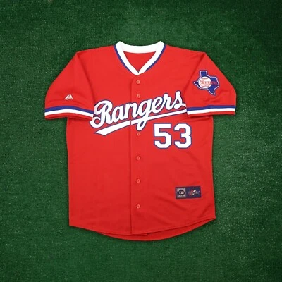 Adolis Garcia 1984 Texas Rangers Cooperstown Men's Alt Red Throwback Jersey - Image 1 of 4