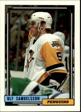 1992-93 Topps Penguins Hockey Card #127 Ulf Samuelsson