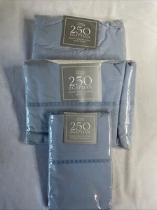 Sheets Pillowcases JC Penney Home 250 Egyptian Cotton Queen Fitted Flat NEW - Picture 1 of 16