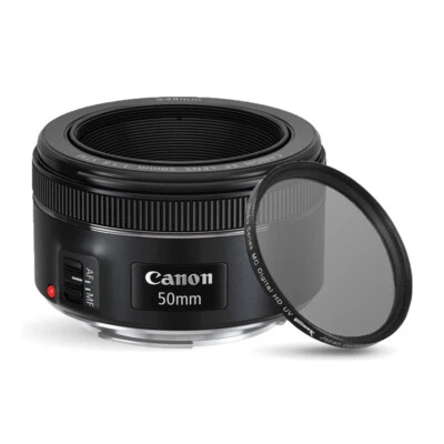 Canon EF 50mm f/1.8 STM Lens 0570C002 + UV Ultraviolet Filter - Image 1 of 4