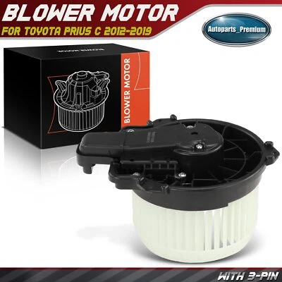 HVAC Heater Blower Motor w/ Fan Cage for Toyota Prius C 2012-2019 87130-52200 - Image 1 of 4
