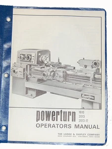 Lodge & Shipley Powerturn 1610 2013, 2013-17, manual de instalación y operaciones - Imagen 1 de 1