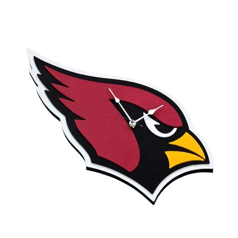 Foam Fanatics NFL Arizona Cardinals 3-D Foam Wall Clock Home Office decor Cover