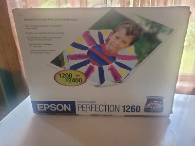 NEW Epson PERFECTION 1260 Photo Color Scanner w/Software & 35mm Slide Adapter - Image 1 of 2