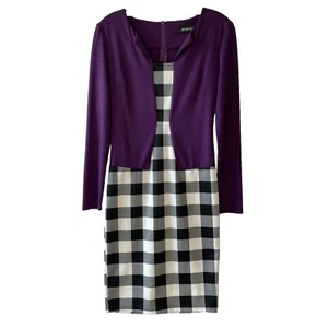 Oxiuli Fashion Women’s Purple Black Dress Size M - Picture 1 of 11