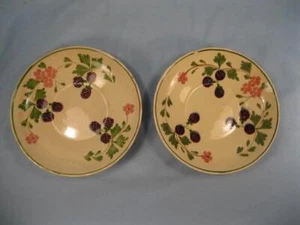 2 Adams England Titian Bowls Fruit Dessert Black Raspberries Berry (O2) AS IS - Picture 1 of 9