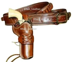 Pistola Funda Cinturón Cuero Revólver Pistola Tooled .22 .35/357 .44/45 Cal Western - Imagen 1 de 3