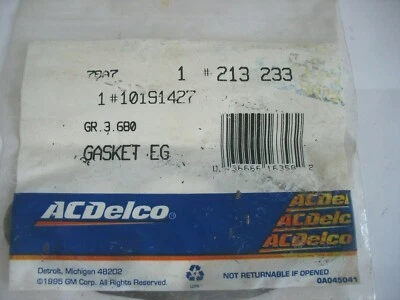 ACDelco GM NEW #10191427 / #213-233 EGR Valve Gasket 1990'S GMC CHEVROLET - Image 1 of 2