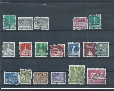 Berlin stamps  1956 Berlin Buildings & Monuments used. (no 3pf)  (L794) - Image 1 of 2