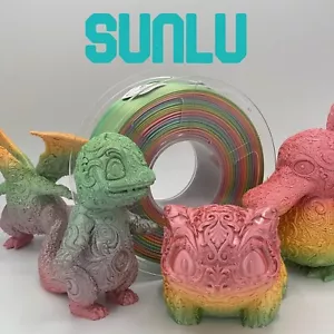 SUNLU Silk PLA+ Rainbow 01 Filament FDM 3D Printer 1KG 1.75mm 3D Printer - Afbeelding 1 van 7