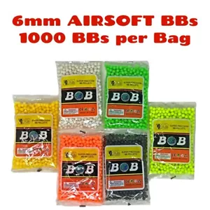 1000 Airsoft BB Gun Rifle Bullets 0.12 Gram 6 mm BB's Pellets Ammo - Picture 1 of 4