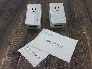 LOT of 2 TP-LINK TL-PA4020P AV500 2-Port Powerline Adapter - Pass Through Power