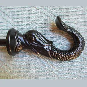 Victorian Dolphin HANGING LAMP HOOK for old antique kerosene oil, electric ,etc. - Picture 1 of 5