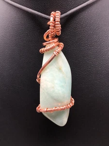 Large Amazonite Pendant ONLY *handmade* Quality copper-wrapped P42 - Picture 1 of 7