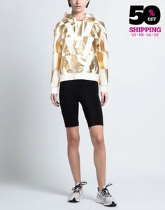 RRP €980 VALENTINO Pullover Hoodie Size L Gold Laminated V-Logo Kangaroo Pocket - Picture 1 of 6