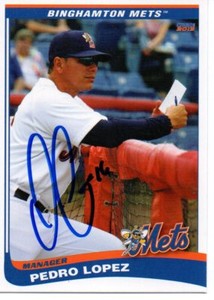 Pedro Lopez 2013 Binghamton Mets Signed Card