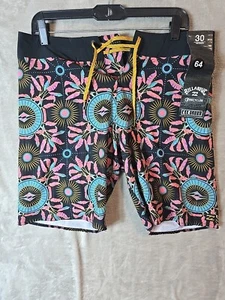 BILLABONG Recycler Sundays Airlite Board Shorts Mens 30 Black Blue Pink EUC NWT! - Picture 1 of 14