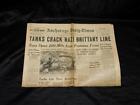 Aug 2 1944 Anchorage Alaska Newspaper WW2 Yanks Crack Birttany Line Rennes Turks