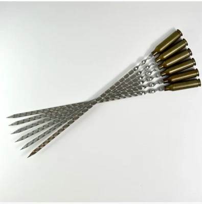 25in Set of skewers with a real charge instead of a handle 6 pcs mangal shashlik - Image 1 of 4