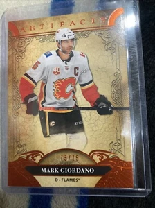 Artefactos de cubierta superior 2020-21 marca de otoño Giordano/75 #59 Calgary Flames - Imagen 1 de 2