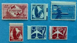US Stamps Scott C47 C48 C49 C50 C51 and C60 airmails set of 6 M/NH Fresh - Picture 1 of 3