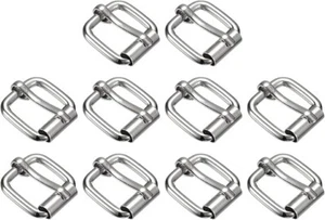 60pcs Roller Buckles 17x17mm, 3.8mm Thick Metal Belt Pin Buckle Bags Silver - Picture 1 of 4