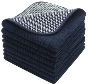 Microfiber Dish Cloths Fast Drying Kitchen Cleaning Cloth Dish Rags Dust Cloths - Picture 1 of 7