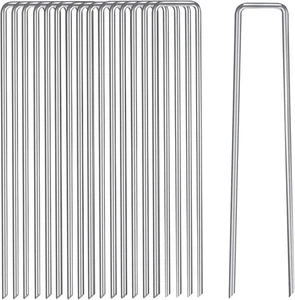 6 Inches Garden Stakes Metal Landscape Staples 16 Packs 11 Gauge 16 Pcs - Picture 1 of 8