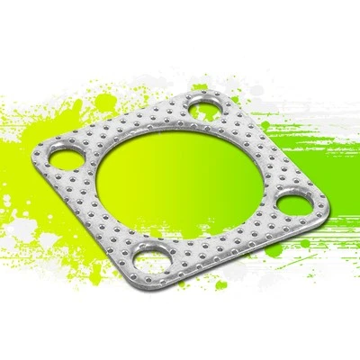 Junta de escape de grafito reforzado de acero inoxidable ID de 4 pernos 45" espaciado 46 mm Foto 1 de 4