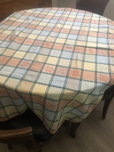 Small Rectangle ~ CHRISTMAS LINEN Tablecloth 37” x 55” - Picture 1 of 5