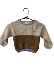BOBO CHOSES Baby Wool Blend Pullover Sweater Jumper Color Block 24-36 months - Picture 1 of 7