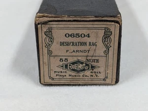 Vtg Antique Plaza Music 88 Note Ideal Piano Roll ~ Desecration Rag Felix Arndt - Picture 1 of 8