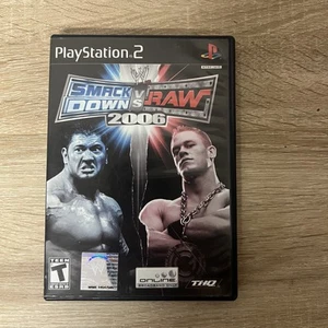 WWE SmackDown vs. Gioco Raw 2006 Sony PlayStation 2 PS2 Black Label CIB con manuale - Foto 1 di 5