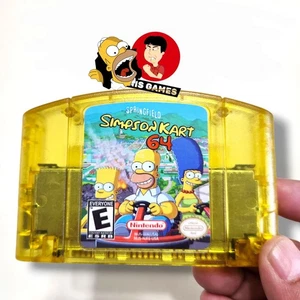 N64 The Simpsons Kart 64 (Custom Yellow Cart) - EXPANSION PAK REQUIRED - Picture 1 of 3