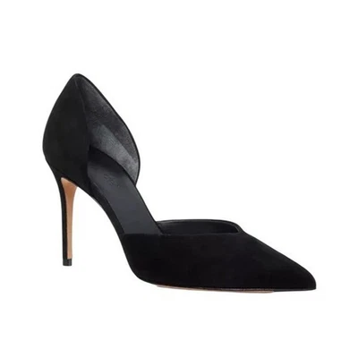 Vince Suede Paulette d'Orsay High Heel Pumps Shoe Black Size 7.5 retail $298 - Image 1 of 4